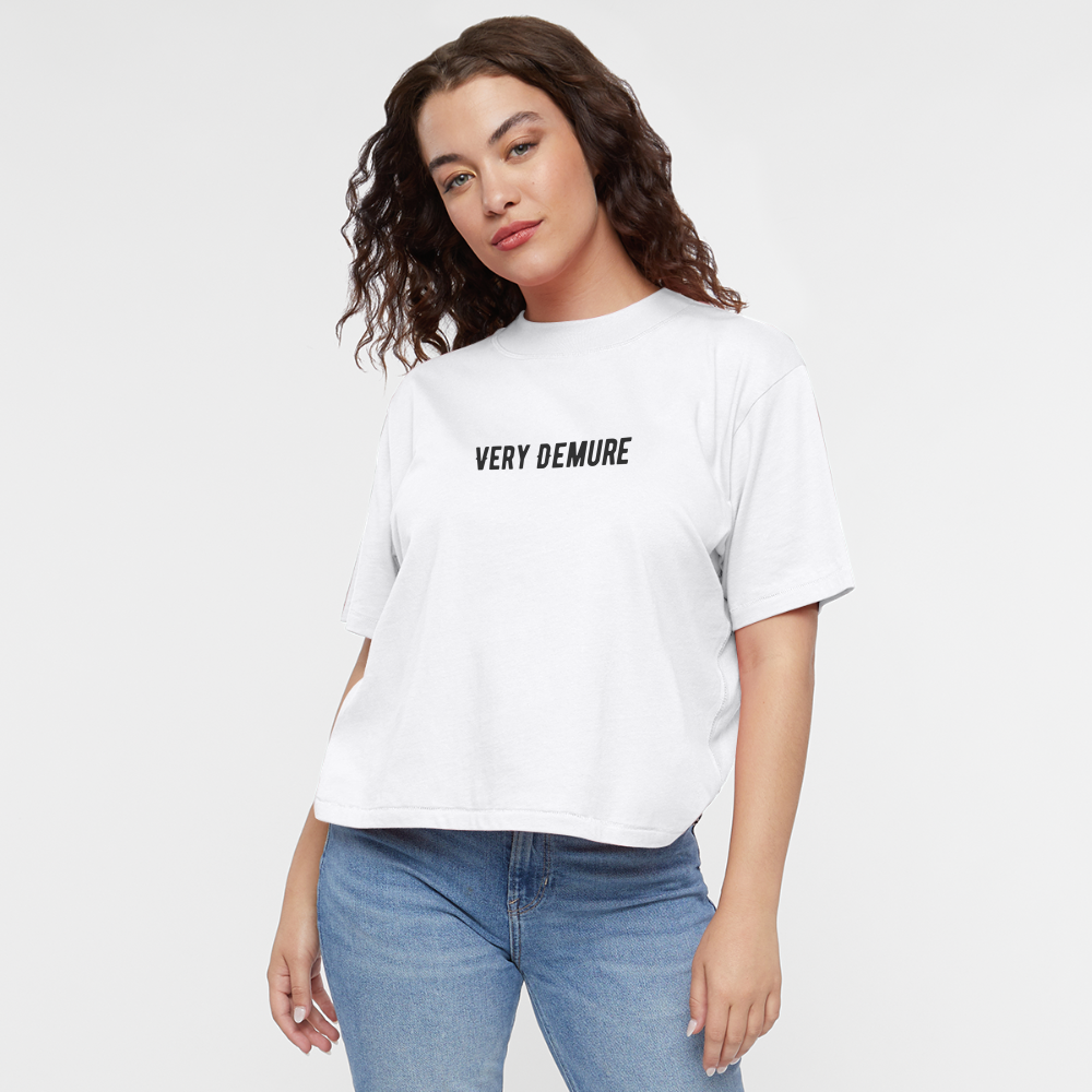 Very Demure - Women's Boxy Tee - white