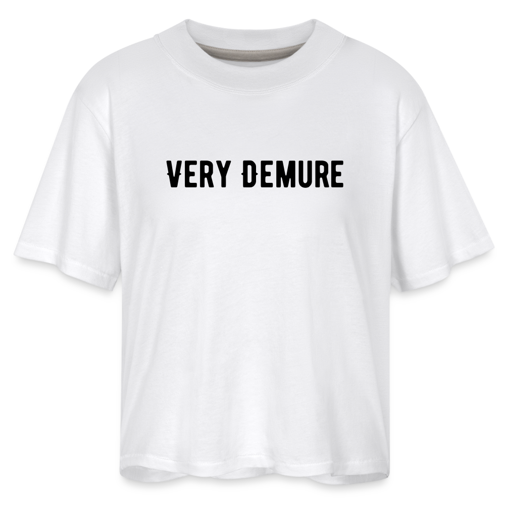 Very Demure - Women's Boxy Tee - white