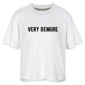 Very Demure - Women's Boxy Tee - white