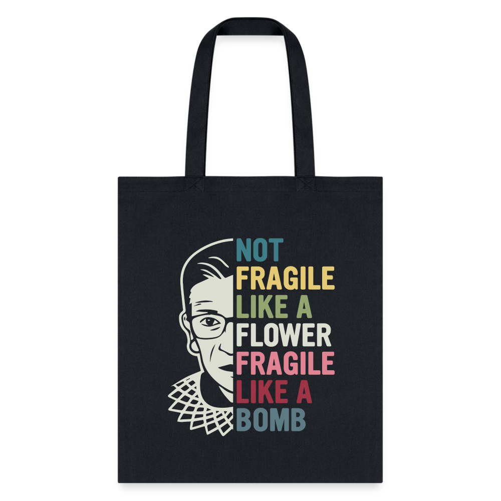 Ruth Bader Ginsburg Tote Bag - black