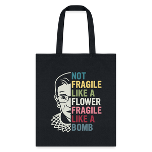 Ruth Bader Ginsburg Tote Bag - black