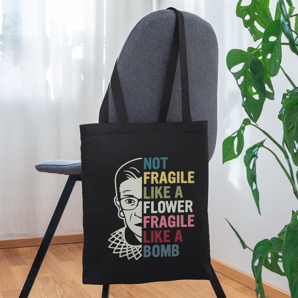 Ruth Bader Ginsburg Tote Bag - black