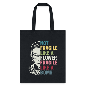 Ruth Bader Ginsburg Tote Bag - black